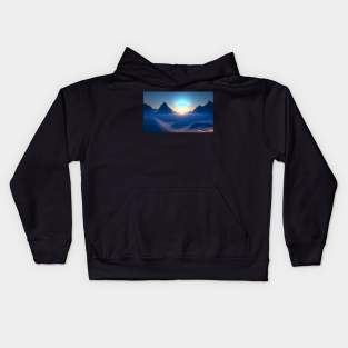 Beautiful scenery of landscapes from Sand dune with the sun Kids Hoodie